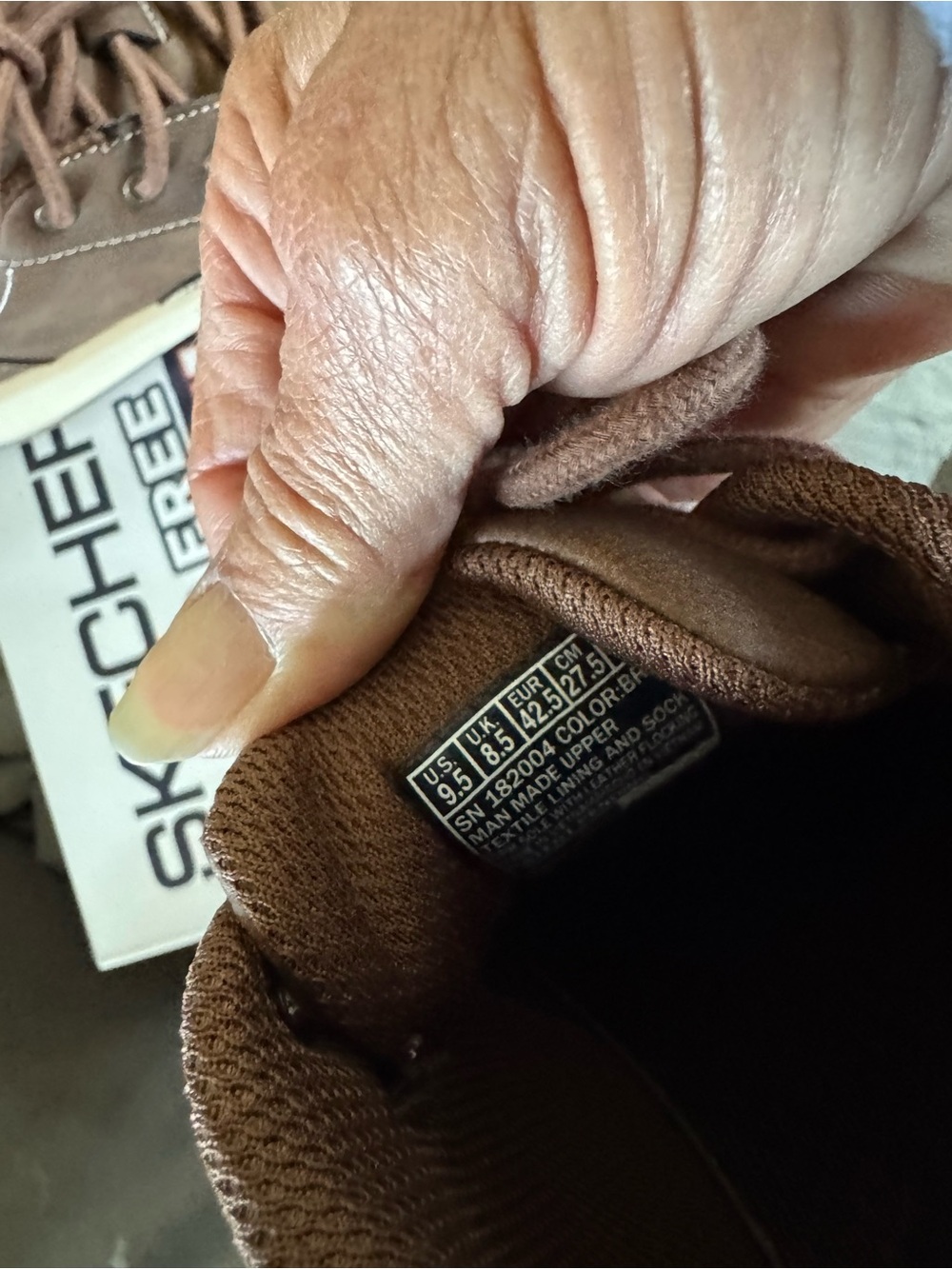 Skechers Men's Brown Lace-Up hands free swift fit - Picture 6 of 7